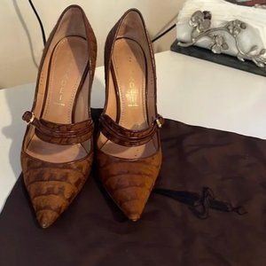 Casadei size 7 heels lightly worn -made in Italy with real suede